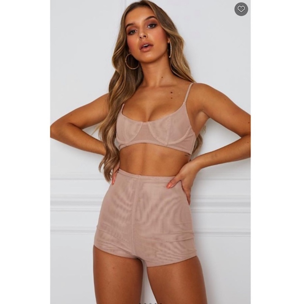 white fox executive nude bra top